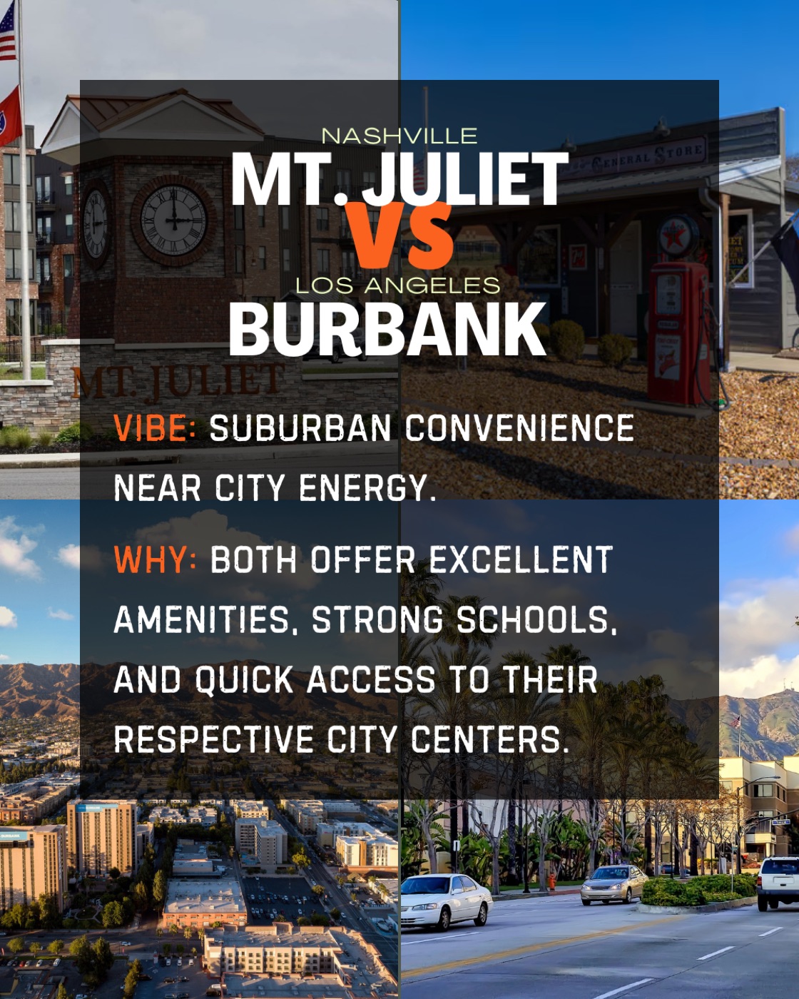 MT JULIET TN VS BURBANK CA